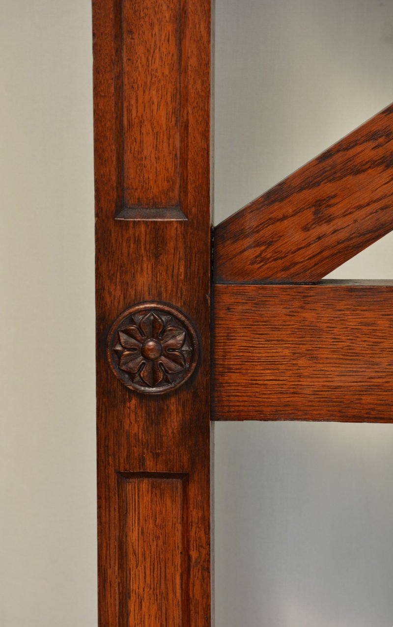 English Victorian Gothic Coat Stand Oak Hall Stand in the Manner Of Pugin - Image 14